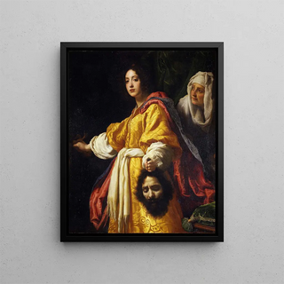 Judith with the head of Holofernes - Cristofano Allori — framed artwork on a wall