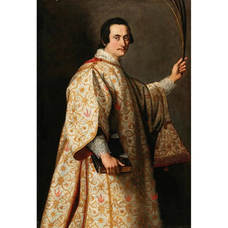 Reproduction of the painting Portrait of a man under the features of Saint Laurent - Cristofano Allori