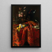 Still life with musical instruments - Cristoforo Munari — framed artwork on a wall