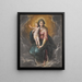The Virgin and Child on a crescent moon - Cristoforo Roncalli — framed artwork on a wall