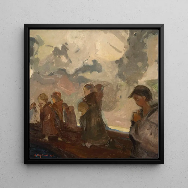 Crusade of the Children - Witold Wojtkiewicz — framed artwork on a wall