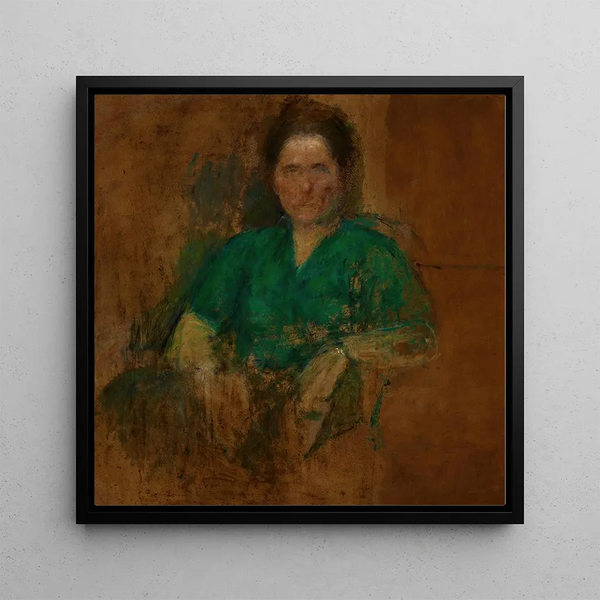 Sketch of a female figure - Olga Boznanska — framed artwork on a wall