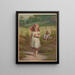 Petite fille et petit garçon cueillant des fruits et des fleurs - Crosby — framed artwork on a wall