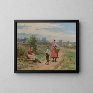 Apples for Sale - César Pattein — framed artwork on a wall