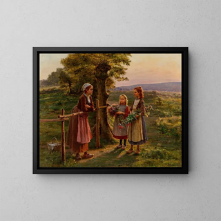 Parler par-dessus la clôture - César Pattein — framed artwork on a wall