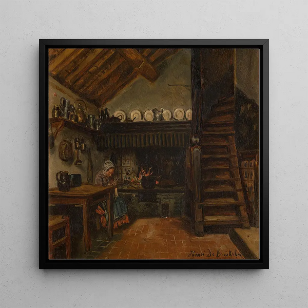Cuisine - Henri de Braekeleer — framed artwork on a wall