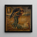 Cupid finding Psyche asleep near a fountain - Sir Edward Coley Burne-Jones — framed artwork on a wall