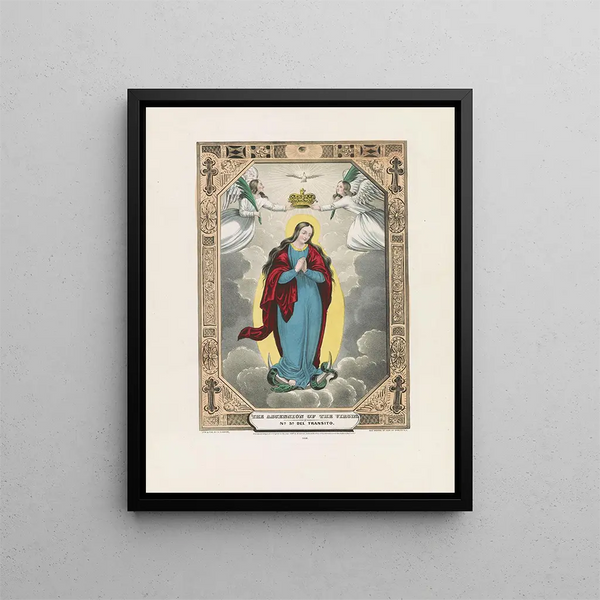 Ascension of the Virgin - Currier & Ives — framed artwork on a wall