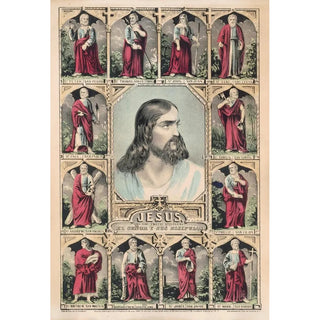 Jesus and the Twelve Apostles - Currier & Ives — artwork view