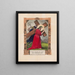 Jesus carrying his cross - Currier & Ives — framed artwork on a wall