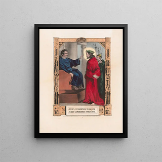 Jesus Condemned to Death - Currier & Ives — framed artwork on a wall