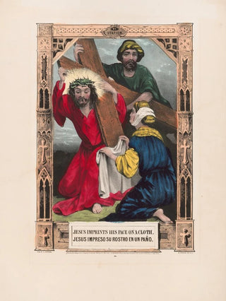 Jesus imprints his face on a cloth - Currier & Ives — artwork view