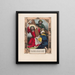 Jesus imprints his face on a cloth - Currier & Ives — framed artwork on a wall