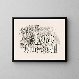 Loue le Seigneur, ô mon âme - Currier & Ives — framed artwork on a wall