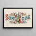 Simplely hanging onto your cross - Currier & Ives — framed artwork on a wall