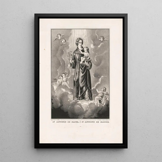 Saint Antoine de Padoue - Currier & Ives — framed artwork on a wall