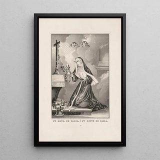 Sainte Rita de Cascia - Currier & Ives — framed artwork on a wall