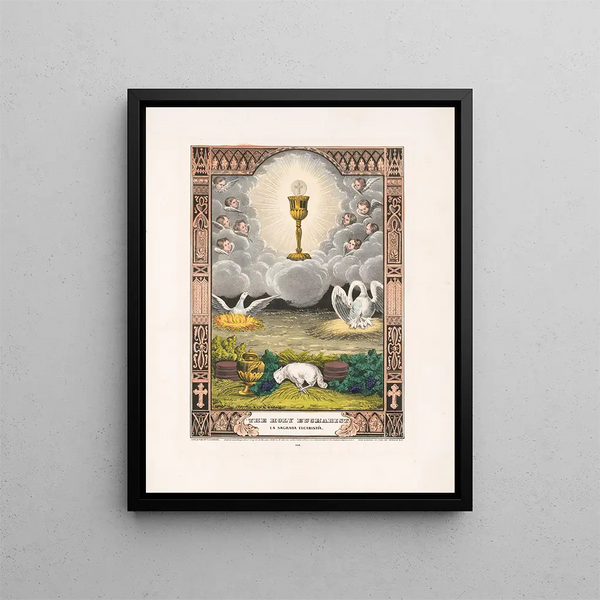 L'Eucharistie - Currier Ives — framed artwork on a wall