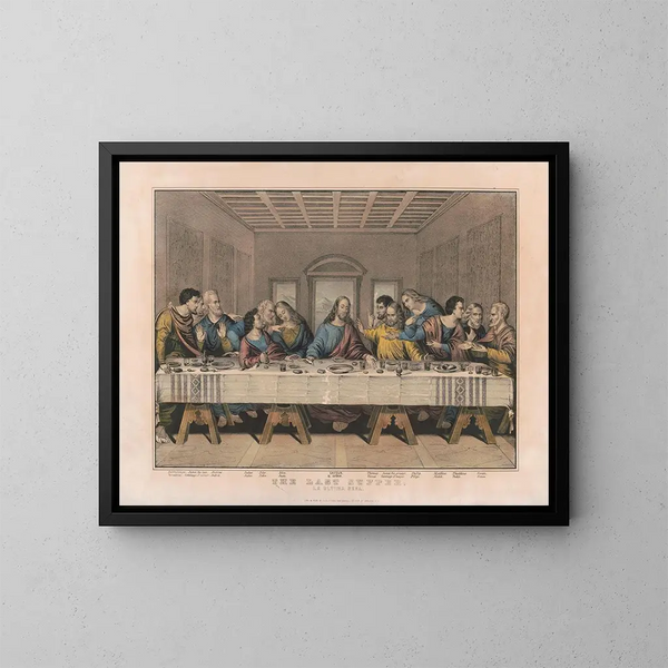The Last Supper - Currier & Ives — framed artwork on a wall