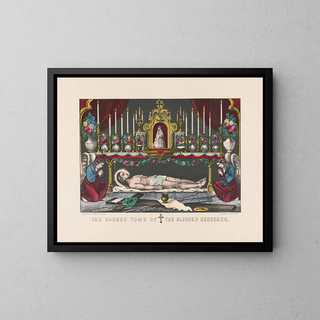 The Sacred Tomb of the Blessed Redeemer - Currier & Ives — framed artwork on a wall