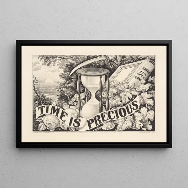 Le temps est précieux - Currier & Ives — framed artwork on a wall