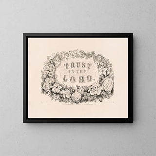 Trust in the Lord - Currier & Ives — framed artwork on a wall