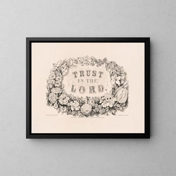 Trust in the Lord - Currier & Ives — framed artwork on a wall