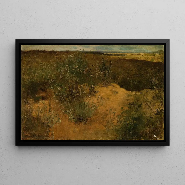 Landscape with Thistles - Curt Agthe — framed artwork on a wall
