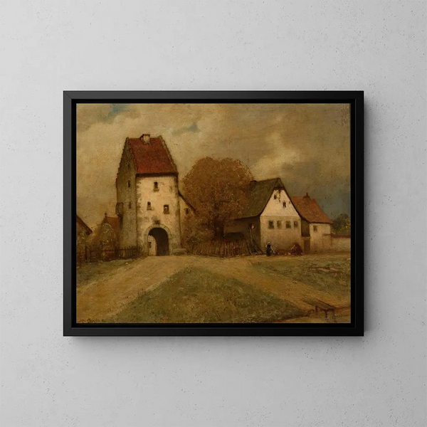 Fragment de ville - Curt Agthe — framed artwork on a wall