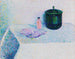 Still life with bowl, flask, and box with lid - Curt Herrmann — artwork view
