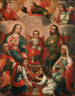 La famille de l'Enfant Jésus avec l'âme emprisonnée de l'Amour Divin - École de Cusco — artwork view