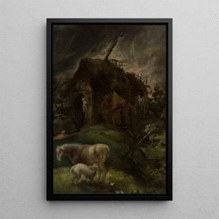 Reproduction of the painting Sanctuary in Ruins - Cyprian Kamil Norwid