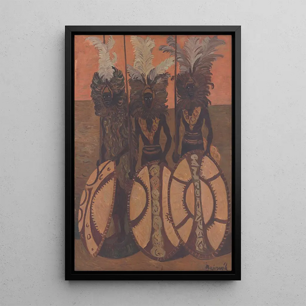 Hommes noirs - Cyprian Majernik — framed artwork on a wall