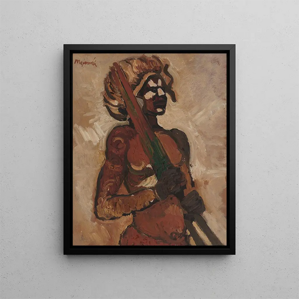 Black Warrior - Cyprian Majernik — framed artwork on a wall