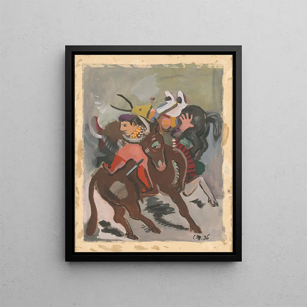 Corrida - Cyprian Majernik — framed artwork on a wall