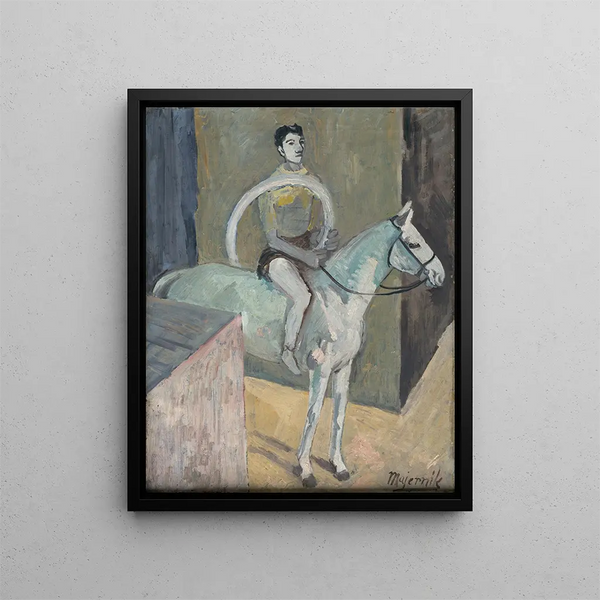 Cavalier de cirque - Cyprian Majernik — framed artwork on a wall