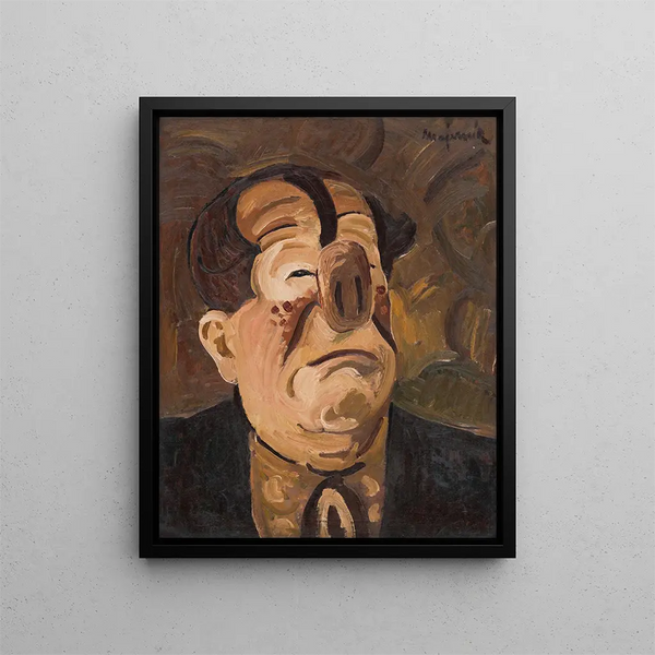 Clown who cries - Cyprian Majernik — framed artwork on a wall