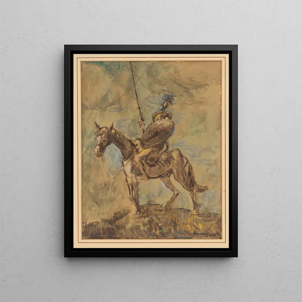 Don Quixote - Cyprian Majernik — framed artwork on a wall
