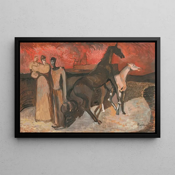 Refugees of Fire - Cyprian Majernik — framed artwork on a wall