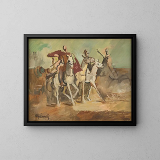 Cavaliers - Cyprian Majernik — framed artwork on a wall