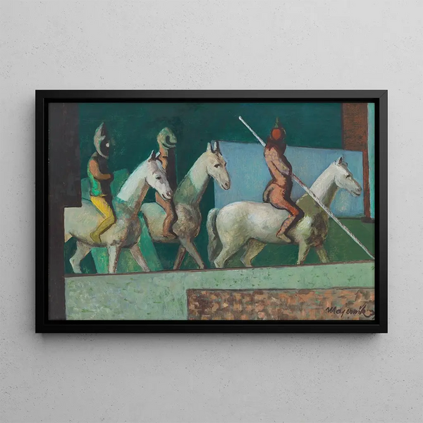 Cavaliers - Cyprian Majernik — framed artwork on a wall