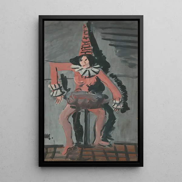 Pierrot Painting - Cyprian Majernik — framed artwork on a wall