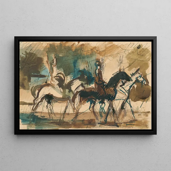 Study for Horsemen - Cyprian Majernik — framed artwork on a wall