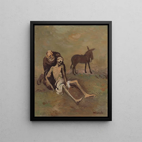 The Good Samaritan - Cyprian Majernik — framed artwork on a wall
