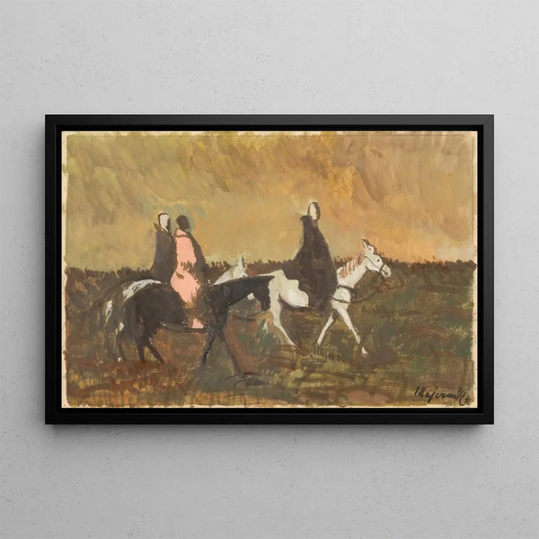Three Horsemen - Cyprian Majernik — framed artwork on a wall