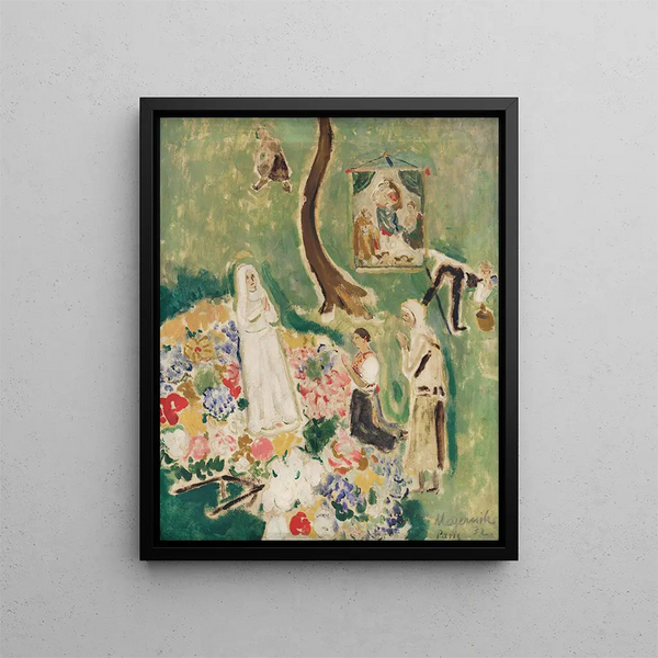 Two Madonnas - Cyprian Majernik — framed artwork on a wall