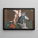 Two Horsemen - Cyprian Majernik — framed artwork on a wall