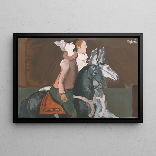 Two Horsemen - Cyprian Majernik — framed artwork on a wall