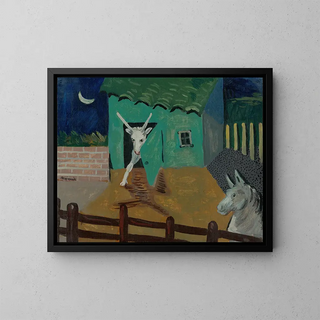 Courtyard - Cyprian Majernik — framed artwork on a wall