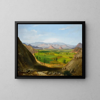 View of Peru - Cyrenius Hall — framed artwork on a wall